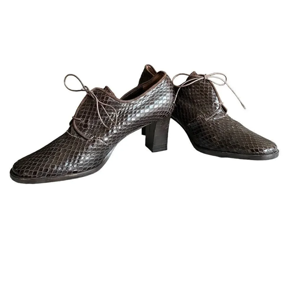 Vintage Emporio Armani Snakeskin Shoes Women’s Sz 9/ Sz 40 EU - Never Worn MINT